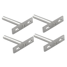 4pcs Floating Shelf Brackets 13x7cm Heavy Duty Hidden Shelf Supports for Wall Easy Installation
