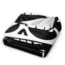 UltraSoft Flannel Blanket 50x40 Warm Black Lightweight Throw for Couch Bed and Travel