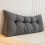 Large Triangular Wedge Pillow 120x50cm Gray Headboard Backrest Cushion for Reading Relaxing with Ergonomic Support and Removable Cover 1