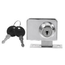 Glass Cabinet Lock No Drill Installation Zinc Alloy Anti Theft for Sliding Glass Door Display Showcase