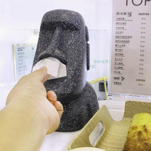 Black Tissue Box Cover Funny Nose Design Creative Holder for Modern Home Decor 1