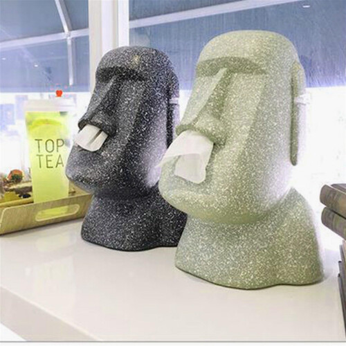 Black Tissue Box Cover Funny Nose Design Creative Holder for Modern Home Decor 2