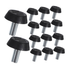 16pcs Adjustable Furniture Levelers with Non Slip Rubber Feet Pads for Tables Cabinets and Appliances