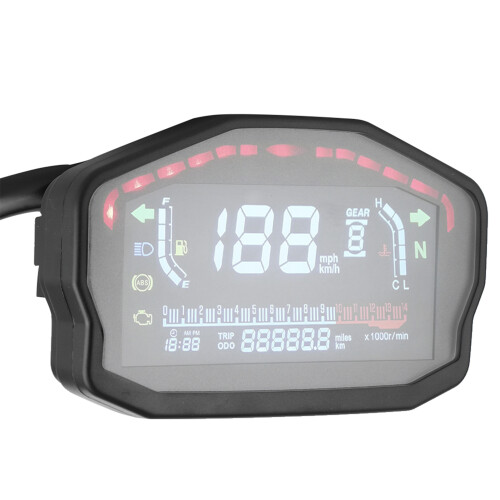 Όργανο Μοτοσικλέτας με Οθόνη LCD, Έγχρωμη Ρυθμιζόμενη Οθόνη, Ψηφιακό Ταχύμετρο 1