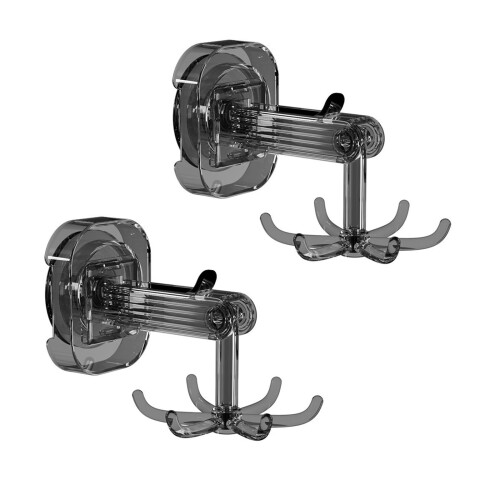 2 Pack Rotating Suction Cup Hook 360 Wall Mounted Hanging Organizer with 6 Claws for Kitchen Bathroom