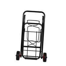 Folding Luggage Trolley 100kg Load Capacity NonSlip Flatbed Portable Shopping Cart with Sturdy Handle