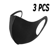 3 Pack Cotton Face Masks – 100 Percent Washable Reusable Cloth Face Covers for Everyday Breathable Protection