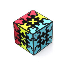 Sandwich 3x3 Gear Cube Puzzle with Visible Gear Rotation, Smooth Turning, Durable Stickerless Build