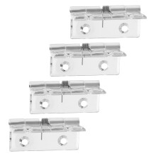 4 Set Transparent Acrylic Hinges Self Closing Spring Design Hidden Cabinet Door Hinges for Modern Furniture