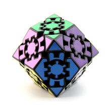 Gear Cube Rhombic Dodecahedron 3D Puzzle Cube with Unique Gear Mechanism, Challenging Brain Teaser Gift