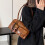 Faux Leather Purses Women's Shoulder Bags Retro Soft-Black 3