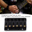Electric Guitar Bridge 6 String 65mm Black Glossy Tailpiece Stable Tuning Durable Metal 3