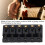 Electric Guitar Bridge 6 String 65mm Black Glossy Tailpiece Stable Tuning Durable Metal 4