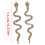 Boucle d'oreille serpent couleur argent pour femmes,-Argent 4