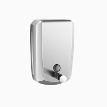 Wall Mounted Stainless Steel Soap Dispenser 500ml Manual Pump for Bathroom and Hotel Use