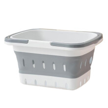 Collapsible Shower Caddy Basket with Handles and Drain Holes, Foldable Bathroom Organizer for Dorm Gym