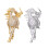Conceptions d'épingles à cheval en zircon pour un usage-Argent 2