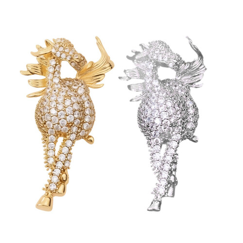 Conceptions d'épingles à cheval en zircon pour un usage-Argent 1
