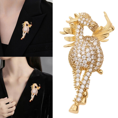 Conceptions d'épingles à cheval en zircon pour un usage-Argent 2