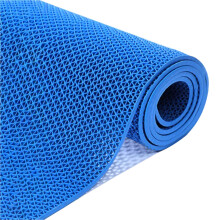 Blue Non Slip Floor Mat 90x100cm PVC Drainage Mat for Shower Pool Spa Garage Restaurant