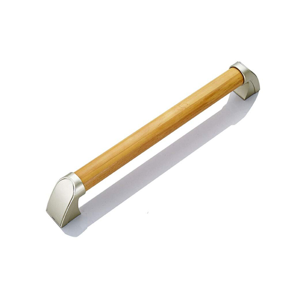 Red/Yellow Wooden Grab Bar For Bathroom Safety Handrail, Ergonomic Wooden Grip, Wall Mounted, For Elderly Shower Toilet