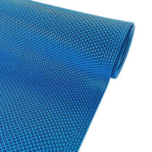 Blue PVC Drainage Floor Mat 90cm x 140cm NonSlip Commercial Bathroom Kitchen Rectangular Cover