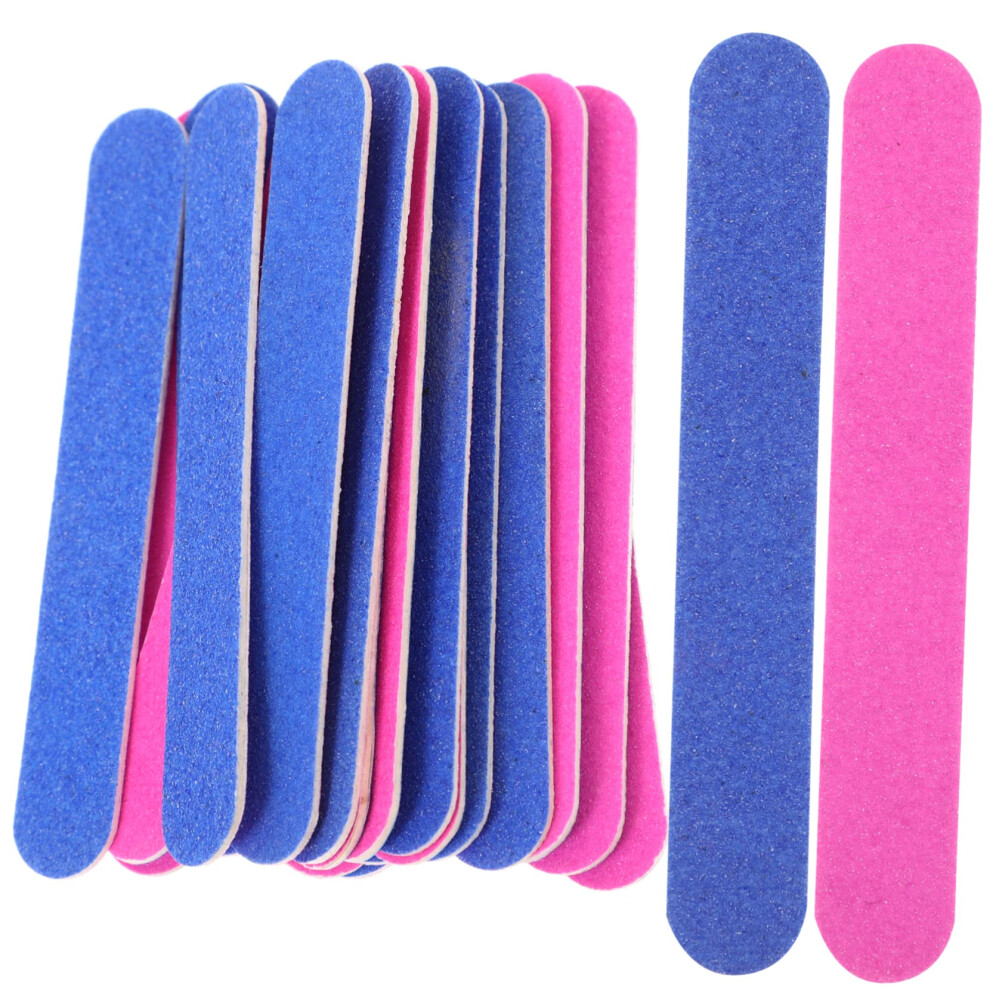 20pcs Professional Printed Nail Files Set for Manicure and Pedicure, Smooth Finish Emery Boards