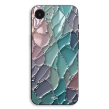 Capa Para iPhone 16E textura escamas de vidro coloridos Maniacase