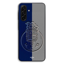 Capa de smartphone - MANIACASE - Samsung Galaxy A37 - Fundo azul e cinza - Preto - Proteção