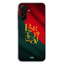 Capa de telefone - MANIACASE - Samsung Galaxy A37 - Bandeira de Portugal - Preto - Proteção antichoque