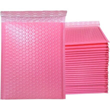 Pink Bubble Mailers 13x18cm 100 Pack Self Seal Padded Envelopes with Protective Cushioning for