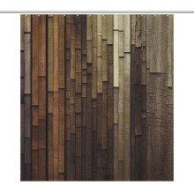 Rustic Shower Curtain 66x72 Waterproof Fabric with Retro Wood Plank Pattern Farmhouse Bathroom Decor Set