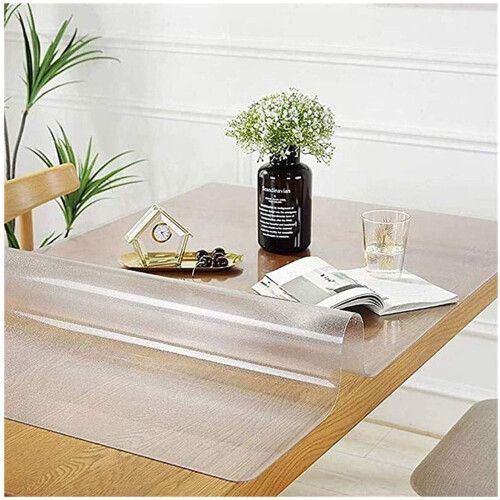 Clear Table Protector 180x180cm ScratchResistant PVC Table Cover for Dining Desk Easy Wipe Clean 1