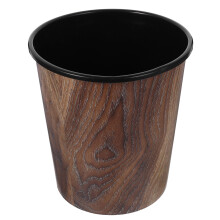 Wood Trash Can 7L Small Wastebasket with Natural Wood‑Effect Finish for Bathroom Bedroom and Office