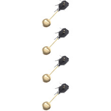 Zestaw zegarów w kolorze czarnym, 4 elementy, z minimalistycznym mechanizmem