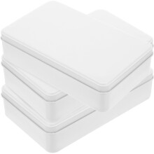 Rectangular Tin Gift Boxes with Lids 3 pcs