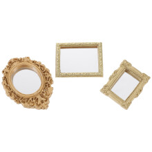 Mini-Spiegel-Set, klassisches Prägedesign, 3-teilig