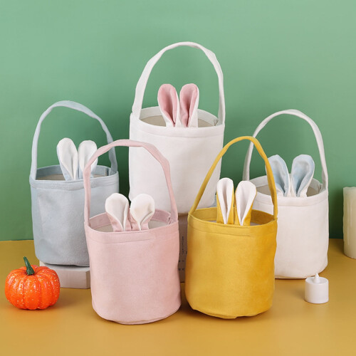 Easter bunny bags burlap jute 4 pack