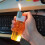 Refillable Butane Lighter with Adjustable Flame Control and Transparent Fuel Window, Soft Flame Red 5