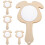 Wooden Mirror Hand Blank for DIY Vanity 5 pcs 1