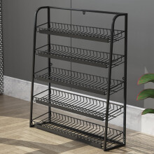 5 Tier Metal Candy Display Rack 19.7in Black Snack Stand with Sleek Finish for Countertop Retail