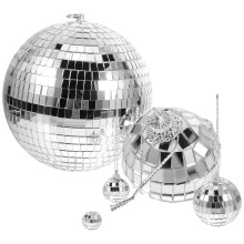Boule disco suspendue en verre (5 pièces)
