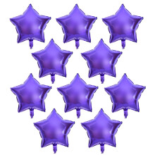 Ballons en aluminium cinq étoiles, 25 cm (10 pouces), lot de 10
