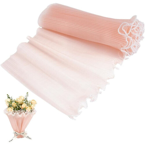 Ferskenpuffblomstgavepapir med perlekant