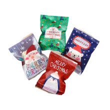 100 Weihnachtstüten mit Süßigkeitenmotiven – Weihnachtsmann, Schneemann, Elch, Bär – lebensmittelechtes EVA – ideal für Schokoladenkekse,
