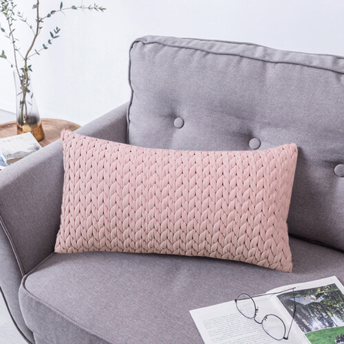 Housse de coussin décorative rectangulaire 11,8 x 19,6 pouces