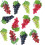 12Bunches Lifelike Artificial Grapes with Leaves 1
