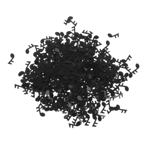 Konfetti med musiknoder, sort, 1-pak
