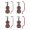 Mini Violinmodeller Bordpynt 4 stk. 1