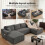 Levede Flexible Modular Sofa Cozy Memory Foam Corduroy Corner Convertible Couch 4